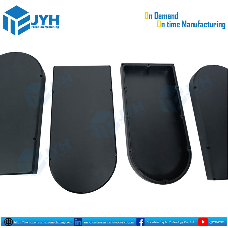 Peças de carcaça de alumínio anodizado duro de tipo III, obtidas por usinagem CNC de alta precisão, para aplicações resistentes à corrosão
