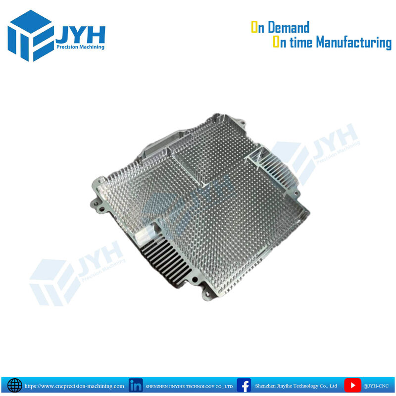 Equipo de aquecimento por pin-fin de alta densidade de máquina CNC personalizado com ±0,01 mm de tolerância e caixa de ECU resistente à corrosão
